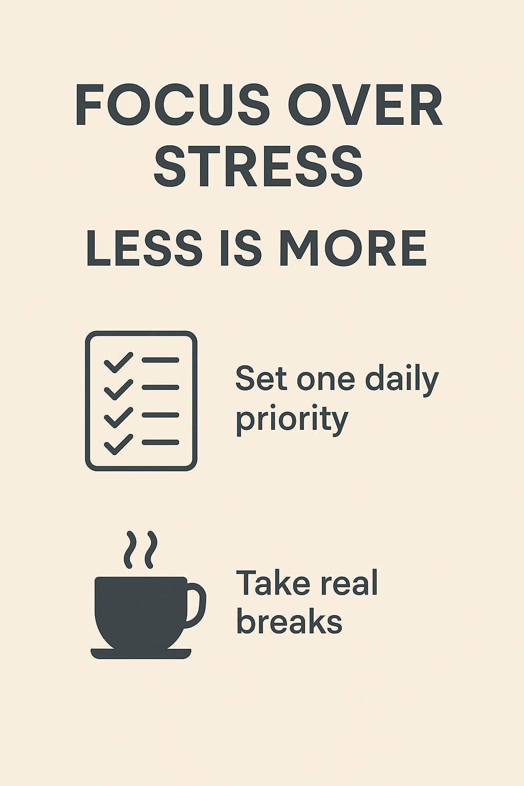 Stress less is more