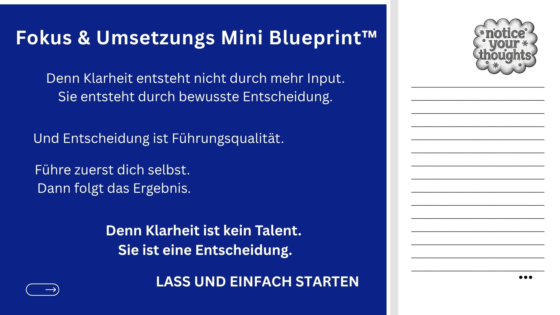 Focus & Umsetzungs Mini Blueprint™ - Image 2